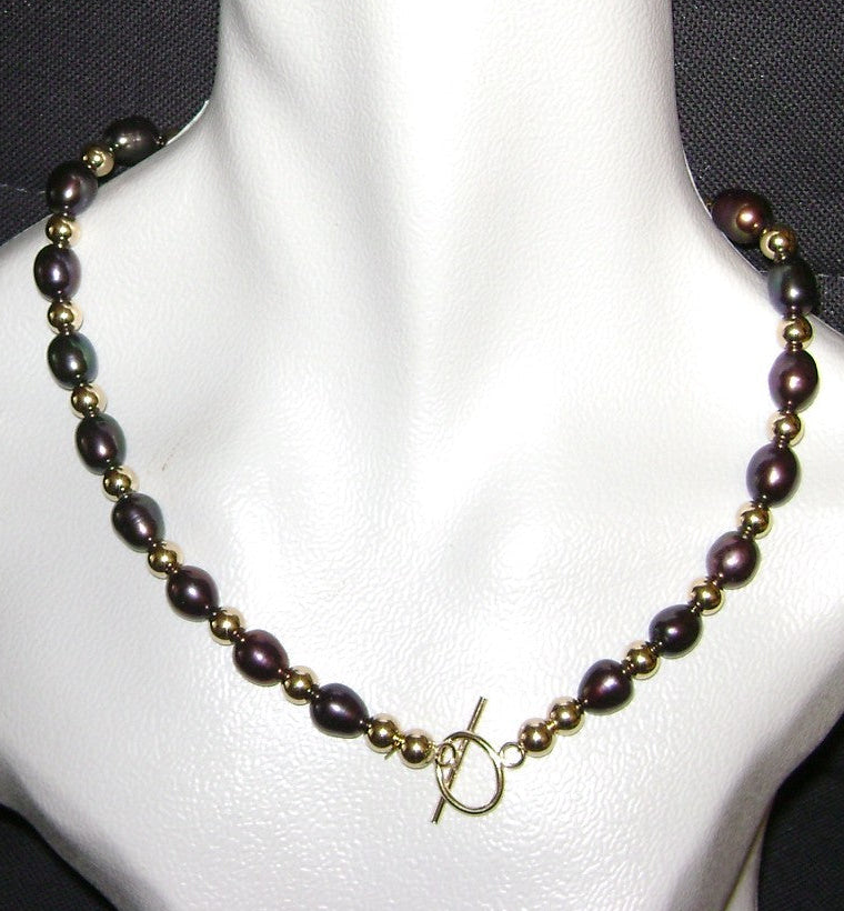 Black Peacock Pearl Necklace