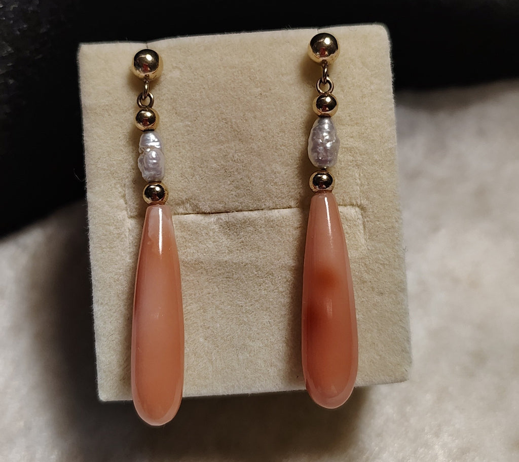 Angel Skin Coral Dangle