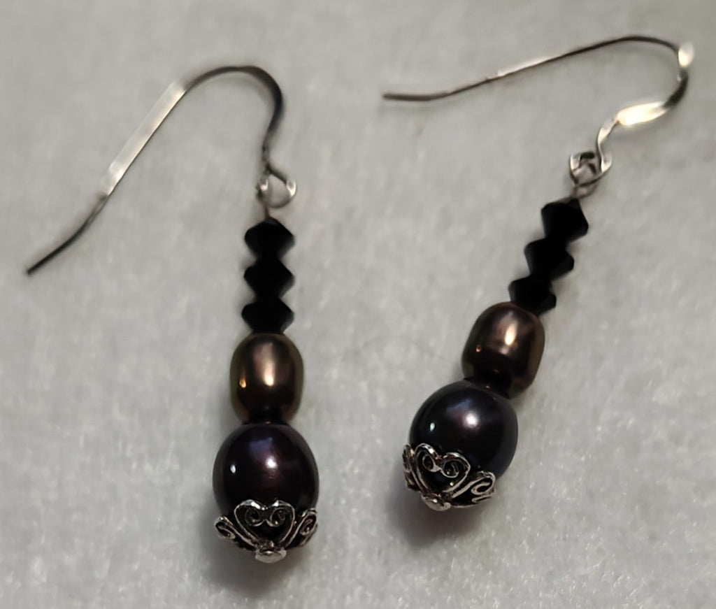 Medium Dangle Chocolate Pearls