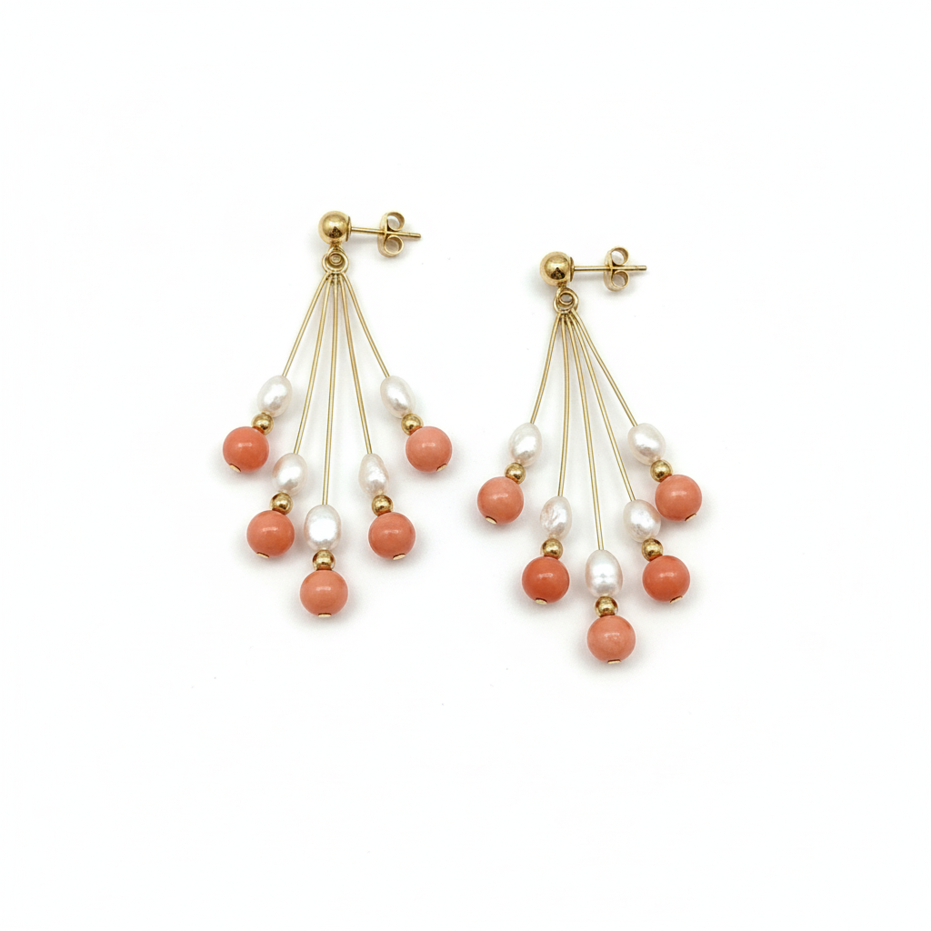Angel Skin Coral Earrings