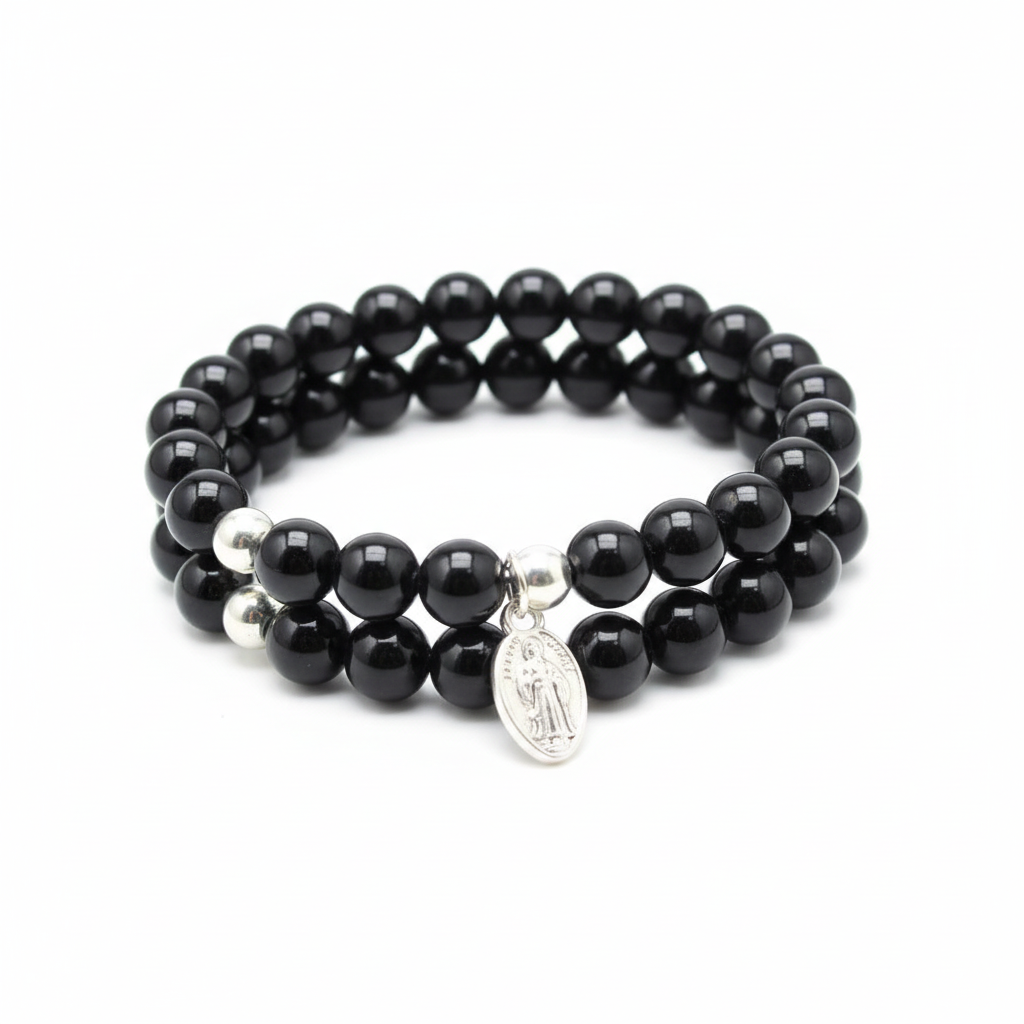 Black Onyx Memory Bracelet