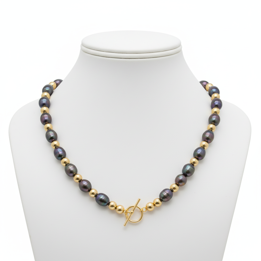 Black Peacock Pearl Necklace