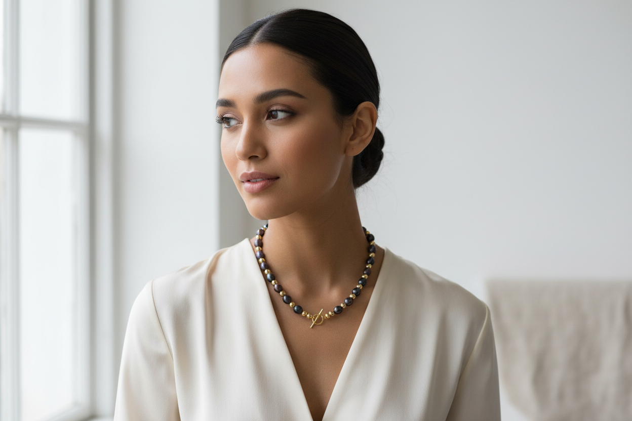 Black Peacock Pearl Necklace