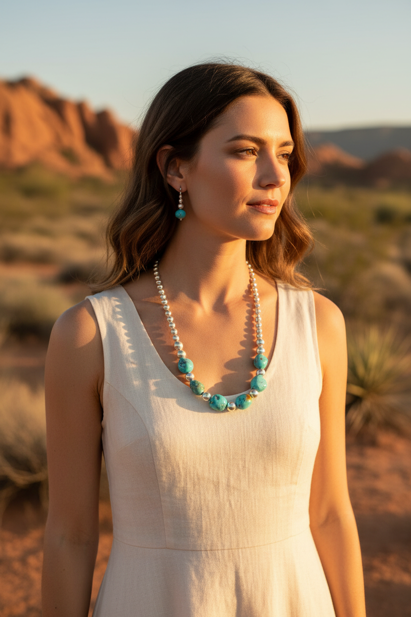 Graduated Turquoise Necklace