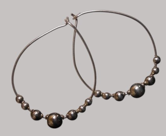Oval Sterling Silver Hoops